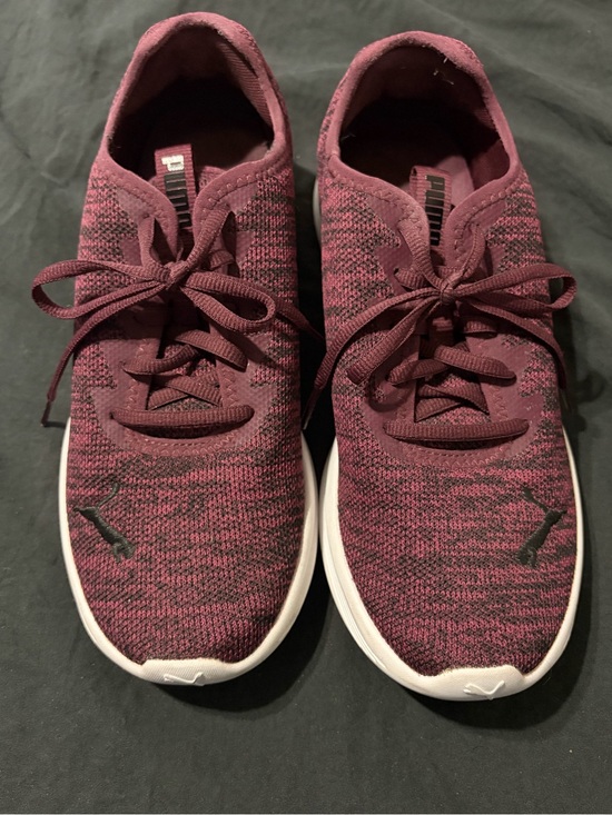 Puma Shoes - Puma Women's Knit Lace-Up Sneakers in Burgundy